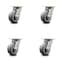 Service Caster 5 Inch Kingpinless Thermoplastic Rubber Wheel Swivel Top Plate Caster, 4PK SCC-KP30S520-TPRRF-4 - alternate 1